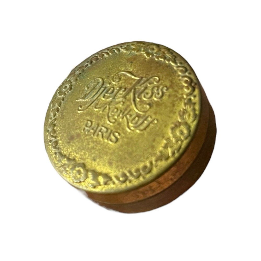 Antique Circa pre-1930 Djer-Kiss Copper Makeup Compact/Paris France